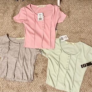 Liberty Love Short Sleeve Tees - Pink, Gray, and Mint